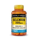 Mason Natural Selen 200 mcg - Antioxidantien-Ergänzung für Immununterstützung und Prostatagesundheit, essentielles Spurenmineral, 60 Tabletten