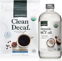 Natural Force Organic Clean Decaf Coffee + Bio MCT Öl Bundle – 100% reine Kokosnuss MCT & Mold & Mycotoxin Free Coffee – Non-GMO, Keto, Paleo und Vegan - 12 Oz und 16 Oz