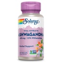 SOLARAY Vitalextrakte Ashwagandha 470mg - Leistungsstarkes Adaptogen - Ashwagandha Ergänzungen w/ 7mg Withanolides, Wellness-Unterstützung, Vegan, Non-GMO, Lab Verified, 60-Day Garantie, 60 Servietten, 60 VegCaps