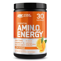 Optimum Nutrition Amino Energy - Pre Workout mit grünem Tee, BCAA, Aminosäuren, Keto Friendly, Green Coffee Extract, Energy Powder - Orange Cooler, 30 Portionen (Packaging May Vary)