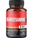agobi 4in1 Benfotiamine Supplement - 2 Monate für Verdauung, Energieproduktion & Immune - Plus Kurkuma Wurzel, Ashwagandha Wurzel & Organic Gymnema Sylvestre - 120 Kapseln