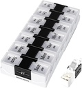 MERICARGO Weekly Pill Organizer 2 Mal am Tag, Einfache offene Reise Pille Box, Am Pm Pill Organizer 7 Tag für Medizin, Vitamine, Fischöle und Nahrungsergänzungsmittel