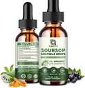 Soursop Graviola Blatt Extrakt Tropfen für zelluläre Unterstützung, Antioxidans, Leber, Verdauungsunterstützung, Vegan Soursop Bitters Tropfen, Kräuter Essenz, Zucker kostenlos/Gluten frei, natürliche Geschmack - 2 fl oz