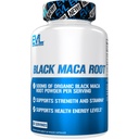 Evlution Nutrition Black Maca Root - Energieunterstützung - 500mg Bio Black Maca Root Powder - Workout Supplement - Vegetarische Kapseln - für Kraftleistung & Stamina - 60 Portionen