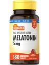 Sundance Melatonin 5mg Tablets | 180 Vegetarischer Graf | Fast Dissolve | Natural Berry Flavor | Vegetarisch, Non-GMO und Gluten kostenlose Ergänzung