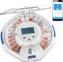 Adamson TimelyMed Smart Pill Dispenser mit Alarm - WiFi App Monitoring - 28-Tage Medizin Spender für Ältere & Alzheimer Pflege - Automatische mit Schließschlüssel - Neue Version