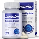 6-in-1 Magnesiumkomplex, 420mg reines Magnesiumglyccinat, Magnesiumergänzung mit GABA, 5-HTP, L-Theanin, L-Tyrosin, Vegetarisch & Hohe Absorption, 90 Kapseln