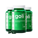 Goli SuperGreen Vitamin Gummy - 180 Graf - Essentielle Vitamine und Mineralstoffe - Pflanzenbasiert, Vegan, Glutenfrei und Gelatinefrei - Gesundheit von innen, Packung von 3