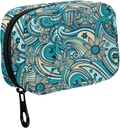 Fustylead Schöne Vintage Paisley Pille Organizer Reisen Portable Zipper Cloth Bag für halten wöchentlich Nahrungsergänzungsmittel Vitamine und Fischöle