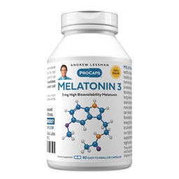 ANDREW LESSMAN Melatonin-3 mg - 60 Kapseln - Physiologisch Balanced Levels zu natürlich fördern Restful Sleep. Reguliert täglich Circadian Rhythm. Erleichtert Schlaf. Kein Morgen Hangover