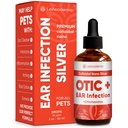 Hund Ohr Infektion Behandlung | OTIC+ Ohr Infektionsbehandlung für Hunde & Katzen | Katzenreiniger Tropfen | Chlorhexidin Wash für Tiere | Hilft mit Otischen Irritationen & Juckreize | Nano Silber | 2 Oz