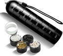 Wöchentliche Pille Organizer, 7 Tage extra große Kapazität Pille Box Fall, Pill Holder Container, Wasserdicht und große Kompartment für halten Ergänzungen, Vitamine, Fischöl und Medizin (Schwarz)