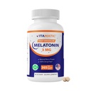 Vitamatic Melatonin 3mg Tabletten | Vegetarisch, Nicht-GVO, Glutenfrei | 1 Jahr Versorgung | Natural Berry Flavor - 365 Tabletten