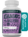 Freshfield Ashwagandha mit schwarzem Pfeffer. Vegan freundliche Ergänzung für Adrenal Fatigue Support, Muskelspeicher, Schilddrüse und Stärke. Alle natürlichen 1300mg Kapseln