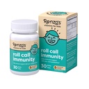 Renzo's Roll Call Immunität - Auflösende Kinder Immununterstützung Ergänzung mit IMMUSE Postbiotic, Sugar-Free Kids Vitamins, 30 Orange-Flavored Melty Tabs