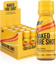 NAKED Ernährung Naked Feuer Shot - Natürliche Energie Schüsse, Ginger Root, Raw Apple Cider Essig, Organic Ginseng & Ashwagandha, Detox, Energy Wellness Shots - 2.5Oz, 12 Pack