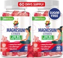 Magnesiumgummis für Kinder & Erwachsene - 200mg - Kalm Magnesium Kaugummis - Magnesium Citrat Kaubare Ergänzung für Mood & Muskelunterstützung
