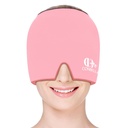 Migraine Relief Cap, beruhigende Kopfschmerzen Eis Gesichtsmaske Produkte, Heiße und kalte Therapie, Migraine Kopfschmerzen Relief Cap für Migraine, Sinus, Puffy Eyes, Spannung, Stress und Hangover (Pink)