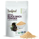 Sunfoods Superfoods Bio Black Maca Powder - Black Maca Root Powder, Black Maca Root for Men & Women, Peruvian, Raw, Vegan, Premium Black Maca Powder - 4 oz Bag