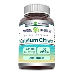 Incredibile Formulas Calcium Citrate 1000 Mg | Compresse Supplemento | Non OGM | Gluten-Free | Made in USA (1 Pack | 240 Count)