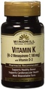 Windmühle Natürliche Vitamine Vitamin K (K-2 Menachinon-7, 100mcg) 60 Tabletten (Pack von 1)