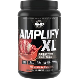 PMD Sports Amplify XL Premium Whey Protein Supplement Hydro Greens Blend - Glutamin und Whey Protein Matrix mit Superfood für Muskel, Stärke und Erholung - Erdbeer-Slam (24 Servierungen)
