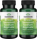 Swanson Premium- Brown Seaweed Sodium Alginat mit Cilantro Leaf - 60 Veggie Caps (2 Pack)