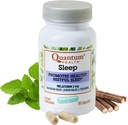 Quantum Health Sleep Melatonin 2mg Gesunde restliche Schlafunterstützung Blend mit entspannender Valerian Root, Lemon Balm & L Theanine Daily Mind & Body Well Being for Women & Men - 30 Kapseln