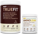 RSP NUTRITION Vegan AminoLean Pre Workout Energy (Pineapple Coconut 25 Servings) con TrueFit Protein Powder (Chocolate 2 LB)