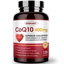 ZEBORA CoQ10-400mg-Softgels mit PQ, BioPerine & Omega-3, Coenzym Q10(Ubichinon) Beilage für High-Absorption, Leistungsstark-Antioxidant, Unterstützung Herz & Energie-Produktion, 120 Servietten