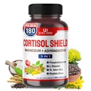 CORTISOL Shield 9-in-1 -Magnesium + Ashwagandha mit Phosphatidylserin, L-Theanin, St. John's Wort, Rhodiola Rosea - Relaxation Support, Hormon Balance - USA Made (180 Count)
