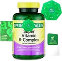 Super Vitamin B-Komplex Tabletten 250 + Spring Super Vitamin B-Komplex Tabletten Nahrungsergänzungsmittel Bundle Exklusive bessere Ligth &Spring Guide