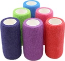 Selbstklebende Cohesive Bandagen 4" x 5 Yards - 18 Graf, Regenbogenfarben