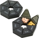 Weekly Pill Organizer - (Pack von 2) 7-Day Pillen Container - Arthritis Freundliche Portable & Compact Reise Fall Tägliche Kompartment Medizin Pillen Box für Nahrungsergänzungen, Medikamente, Vitamine und Fischöle