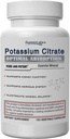 Superior Labs Kalium Citrat 100 mg, reine Non-GMO-Elektrolyt Mineral, Additive-Free, Nierenstein & pH-Unterstützung, Muskel-Kramp-Relief, Herz & Nerve-Funktion, Alkalis Balance, 120 Veg-Kaps