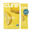 Cure Hydration | Pflanzenbasierte Elektrolyt-Getränk-Mix | Kein hinzugefügt Zucker | Dehydratation Relief Pulver mit Kokosnusswasser hergestellt | Non-GMO | Vegan | Box von 8 Packungen - Lemonade
