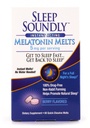 Schlaf Soundly Melatonin Melts 5 mg Berry Flavor, Nacht Schlafhilfe für Erwachsene, Fast Acting Sleep Formula, 60 Count, Weiß