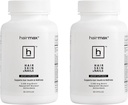 Hairmax für Haar, Haut und Nägel Nahrungsergänzung – Haarausfall und Haarpflege für Frauen und Männer. Enthält 2500mcg Biotin, DHT Blocker, MSM & Antioxidantien, Packung mit 2 Flaschen