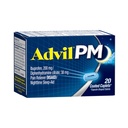 Advil PM Schmerzlinderung und Nacht Schlafhilfe, Schmerzmedizin mit Ibuprofen für Schmerzlinderung und Diphenhydramin Citrate für eine Schlafhilfe - 20 beschichtete Caplets
