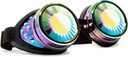 GloFX Polychrome Wormhole Kaleidoscope Occhiali - Festival Rave Costume Cosplay Prism EDM 3D Welding Goggles