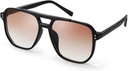 FEISEDY Retro Square Aviator Sonnenbrillen Damen Herren 70s Vintage Trendy Kunststoff Rahmen Sonnenbrillen B2835