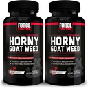Force Factor Horny Goat Weed für Männer, natürliche männliche Antriebs- und Vitalitätsergänzung mit natürlichen Inhaltsstoffen für überragende Absorption, grundlegende Serie, 750mg, 60 Count (Pack mit 2)
