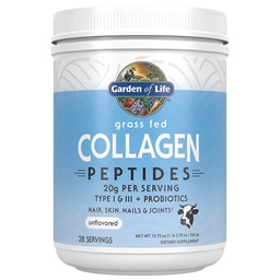 Jardin de la vie Herbe Fed Collagen Peptides Poudre de Collagène Non aromatisée Poudre de Collagène pour Femmes Hommes Peau de cheveux Nails Joints, Suppléments de protéines de Collagène hydrolysés, Collagène pour Femmes & Hommes, 28 Servants