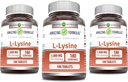 Erstaunliche Formeln L-Lysine 1000mg Aminosäure Tabletten Supplement | Non-GMO | Gluten Free | Made in USA (180 | 3 Pack)