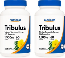 Nutricost Tribulus Terrestris Extrakt 750mg, 120 Kapseln (2 Flaschen)