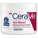 CeraVe Feuchtigkeitscreme für trockene Hautentlastung, 12 Unze, Duftfreie Creme mit Pramoxin für Itch Relief