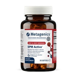 Métagène SPM Active - Médiateurs pro-resolution spécialisés à partir d'huiles marines - Soutient la réponse inflammatoire normale, la santé tissulaire, le confort articulaire, la santé immunitaire - Non-OGM et sans gluten - 60 Softgels
