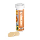 Drinklits Orange Elektrolyt Tablets für Hydration | Großer Geschmack - 0g Zucker - Essential Electrolytes - Tägliche Verwendung | Single Tube (10 Tabletten/Servings)