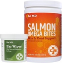 Pet MD Ohr Wipes und Lachs Omega Bites