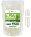 XPRS Nutra Größe 1 Leere Kapseln - 500 Graf Klare leere vegane Kapseln - Vegetarische Pillen - DIY Gemüse Kapsel Füllung- Veggie Pillen Kapseln für Do-It-Yourself Ergänzungen